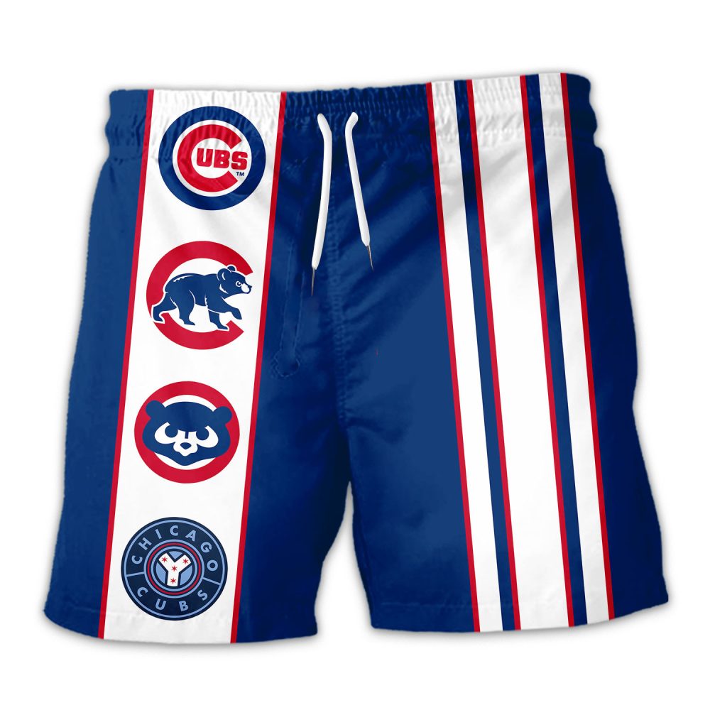 Chicago Cubs Hawaiian Shorts Classic Color Contrast - Image 3
