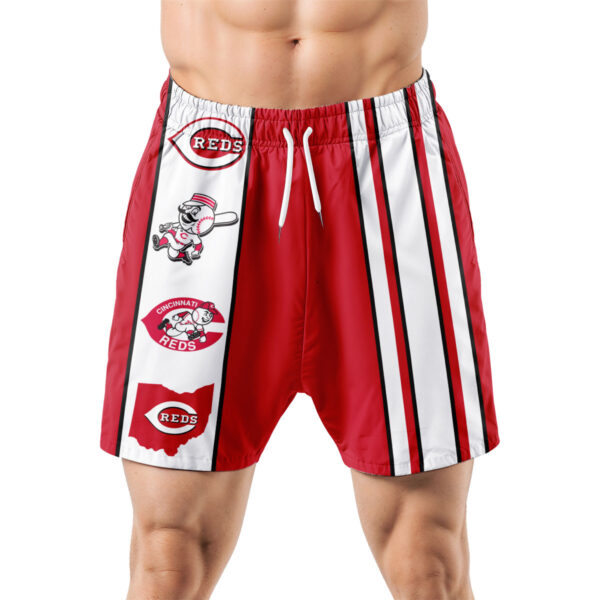 Cincinnati Reds Hawaiian Shorts Classic Color Contrast - Image 5