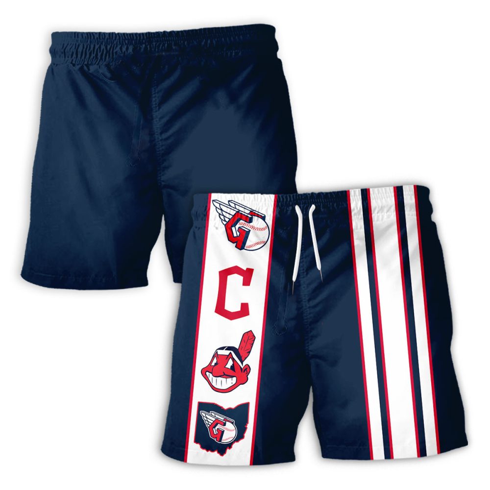 Cleveland Guardians Hawaiian Shorts Classic Color Contrast - Image 3