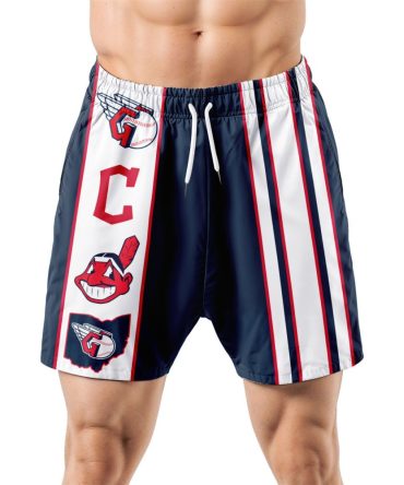 Cleveland Guardians Hawaiian Shorts Classic Color Contrast
