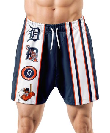 Detroit Tigers Hawaiian Shorts Classic Color Contrast