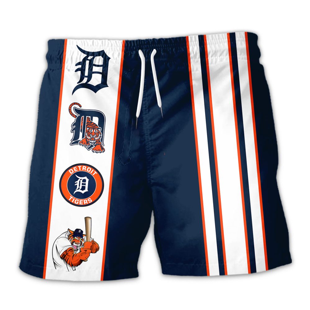 Detroit Tigers Hawaiian Shorts Classic Color Contrast - Image 3