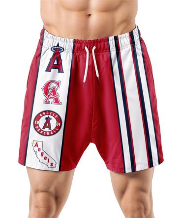 Los Angeles Angels Hawaiian Shorts Classic Color Contrast