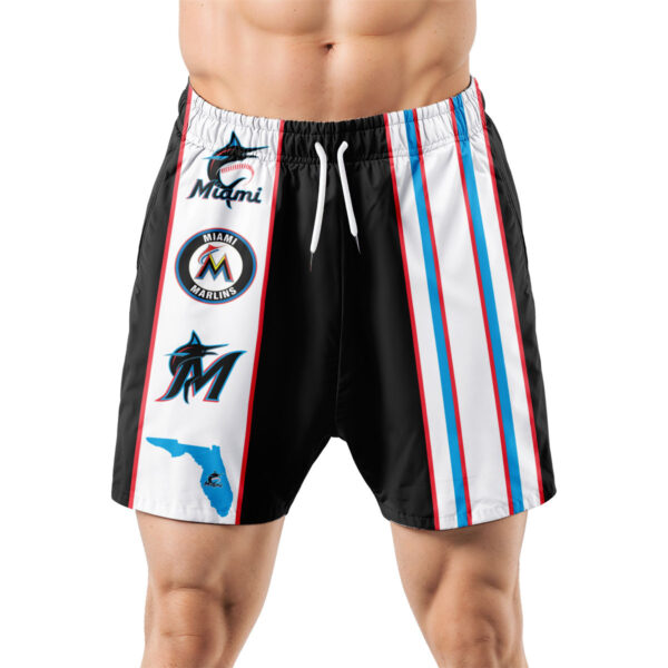 Miami Marlins Hawaiian Shorts Classic Color Contrast - Image 5