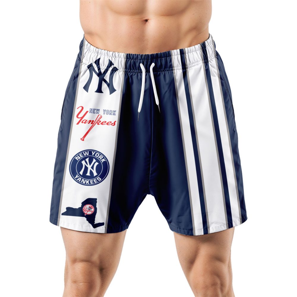 New York Yankees Hawaiian Shorts Classic Color Contrast
