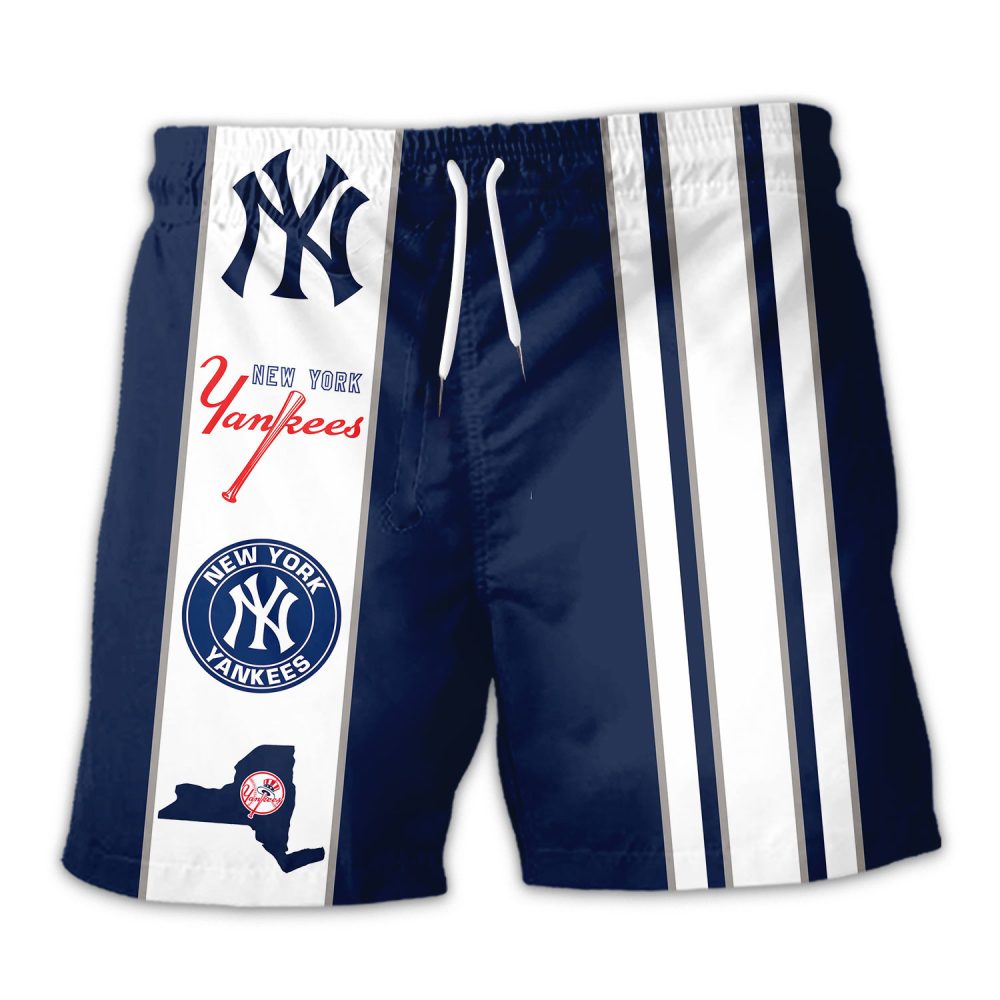 New York Yankees Hawaiian Shorts Classic Color Contrast - Image 3