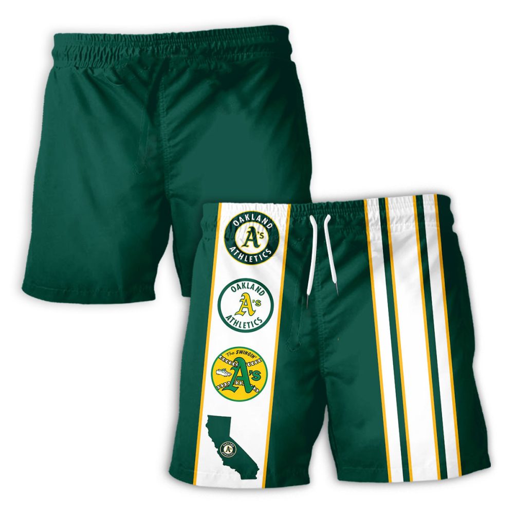 Oakland Athletics Hawaiian Shorts Classic Color Contrast - Image 2