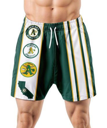 Oakland Athletics Hawaiian Shorts Classic Color Contrast