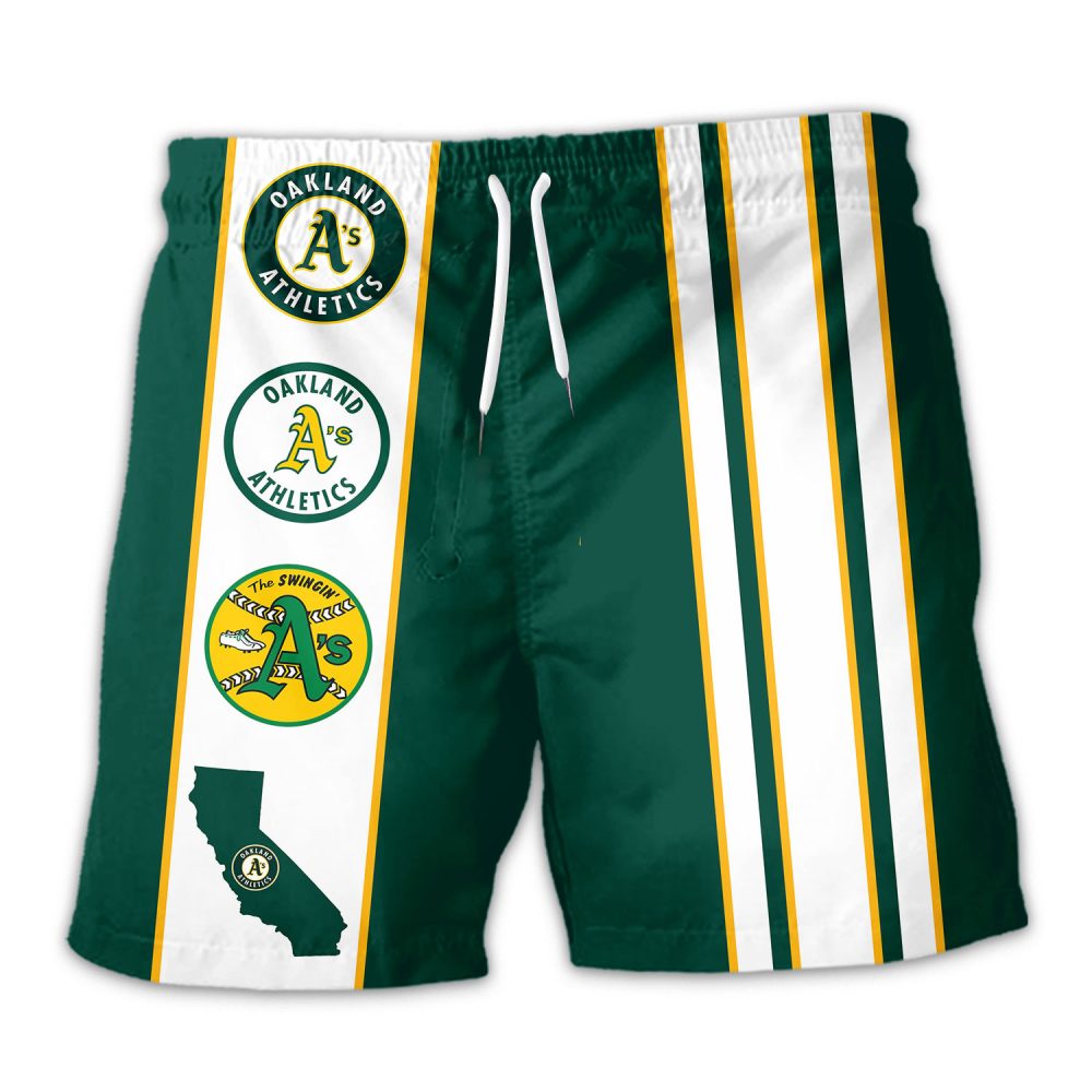 Oakland Athletics Hawaiian Shorts Classic Color Contrast - Image 3