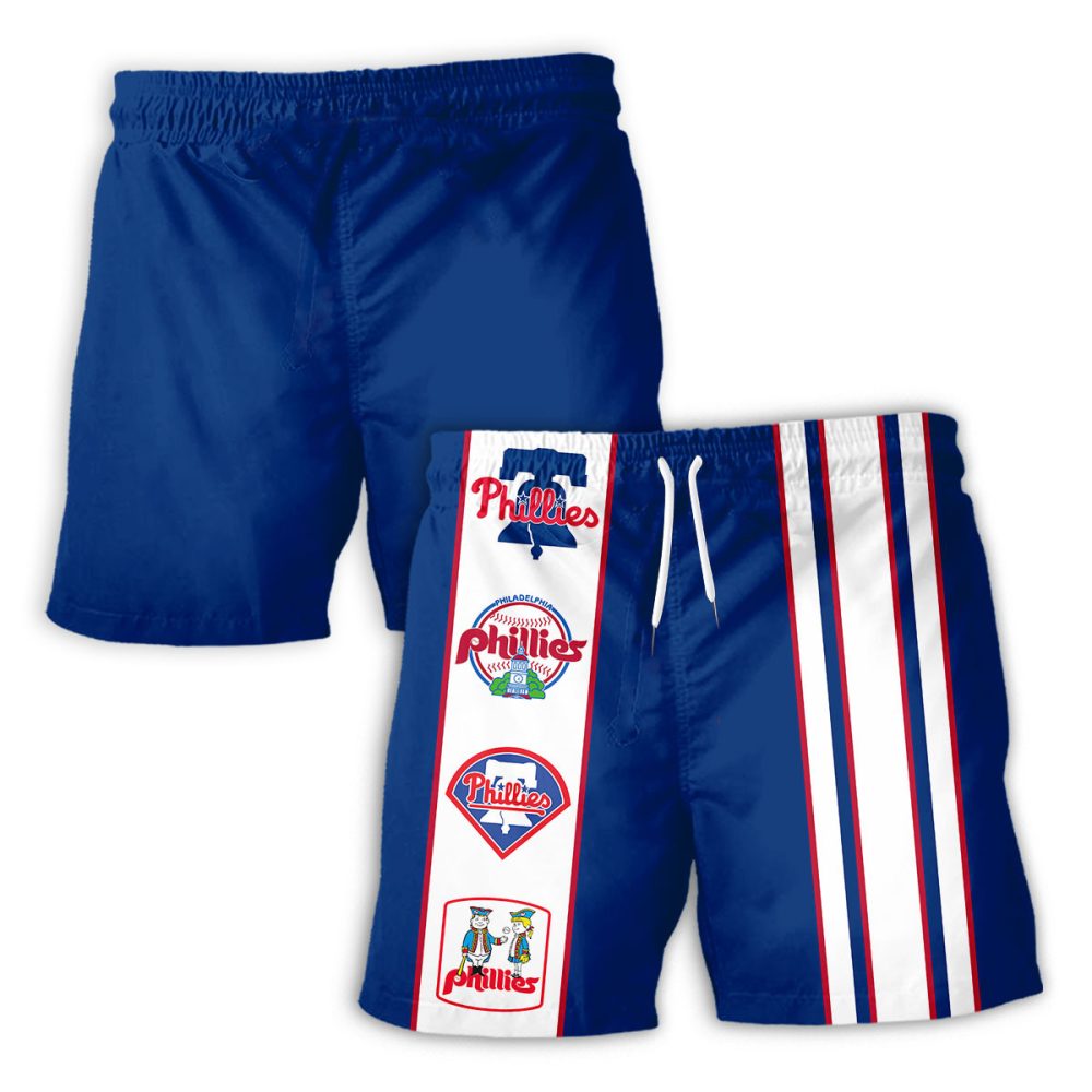 Philadelphia Phillies Hawaiian Shorts Classic Color Contrast - Image 2