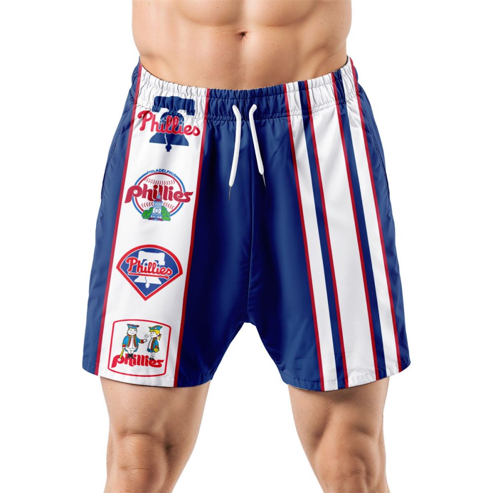 Philadelphia Phillies Hawaiian Shorts Classic Color Contrast