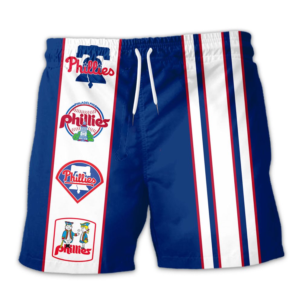 Philadelphia Phillies Hawaiian Shorts Classic Color Contrast - Image 3