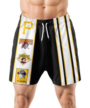 Pittsburgh Pirates Hawaiian Shorts Classic Color Contrast