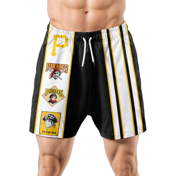 Pittsburgh Pirates Hawaiian Shorts Classic Color Contrast - Image 5