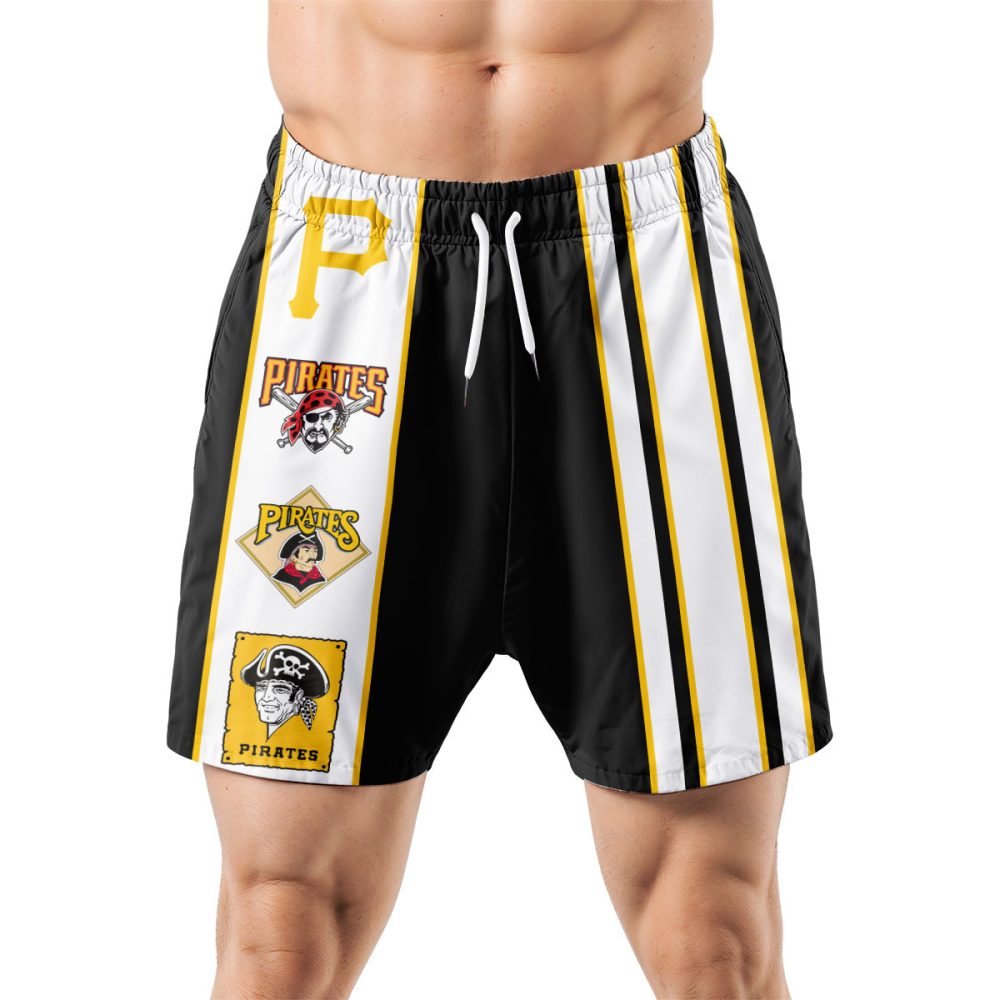 Pittsburgh Pirates Hawaiian Shorts Classic Color Contrast