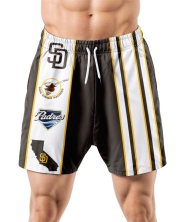 San Diego Padres Hawaiian Shorts Classic Color Contrast