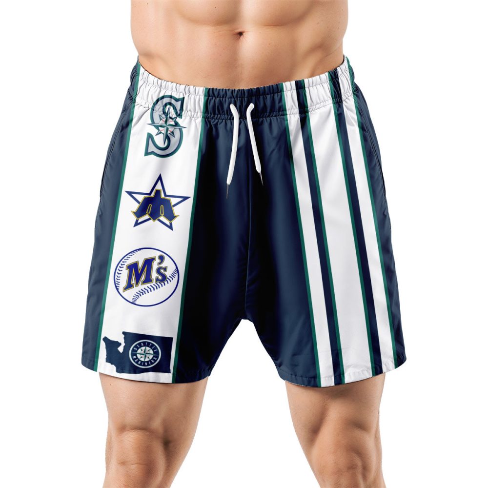 Seattle Mariners Hawaiian Shorts Classic Color Contrast