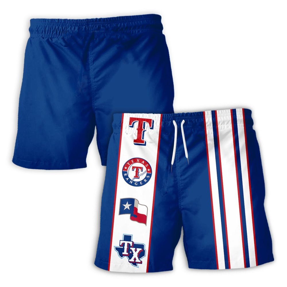 Texas Rangers Hawaiian Shorts Classic Color Contrast - Image 2