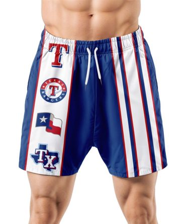Texas Rangers Hawaiian Shorts Classic Color Contrast