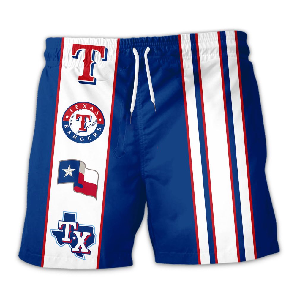Texas Rangers Hawaiian Shorts Classic Color Contrast - Image 3