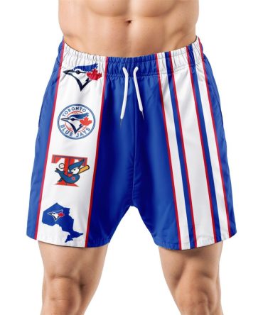 Toronto Blue Jays Hawaiian Shorts Classic Color Contrast