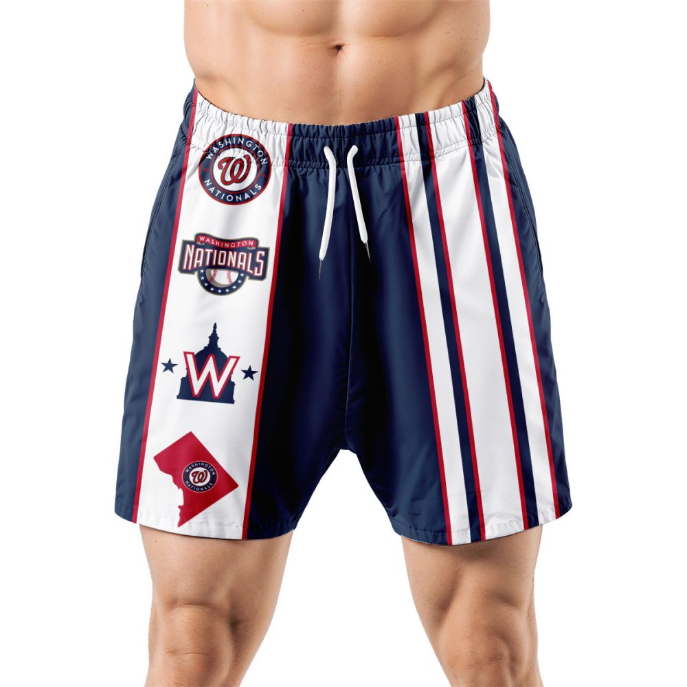 Washington Nationals Hawaiian Shorts Classic Color Contrast