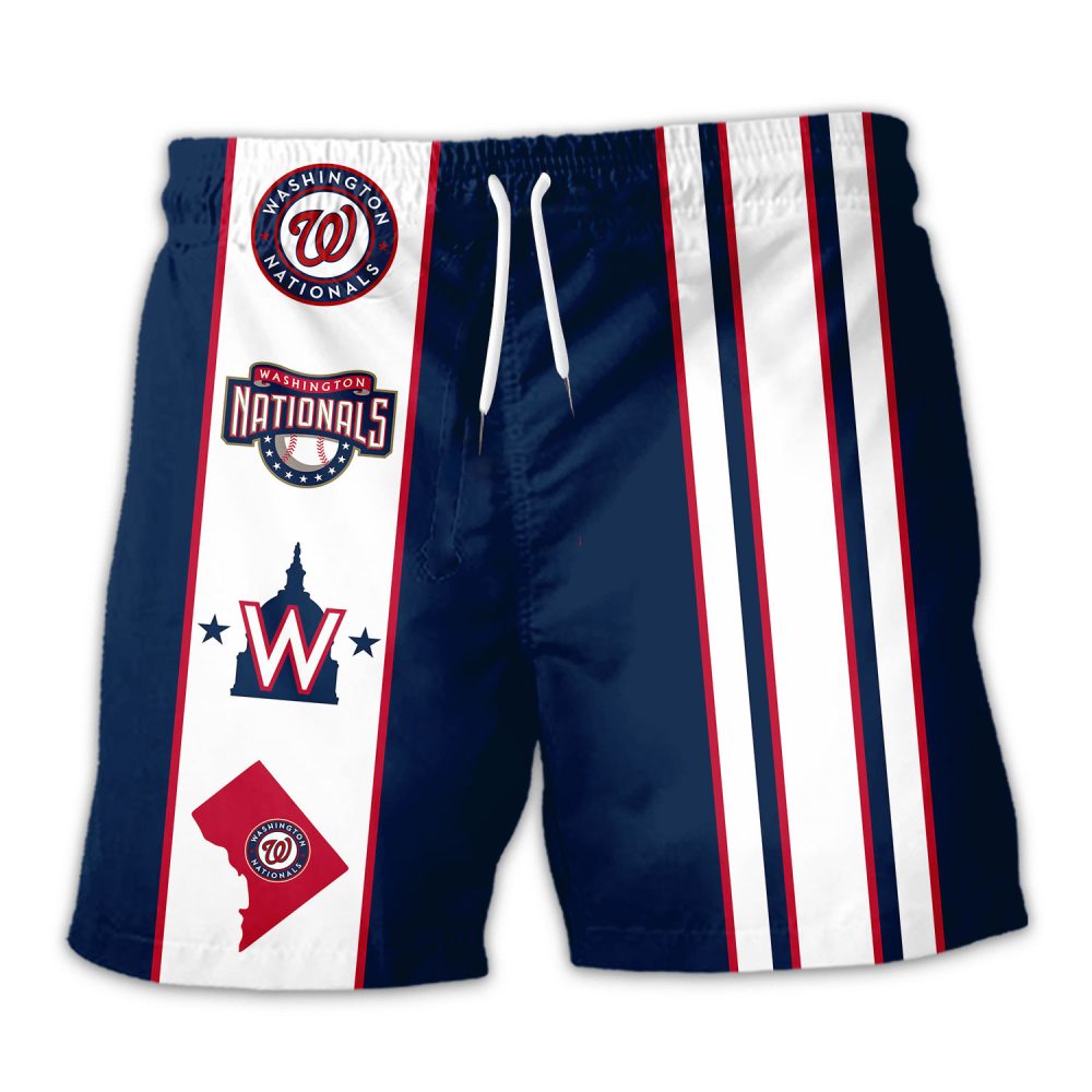 Washington Nationals Hawaiian Shorts Classic Color Contrast - Image 3