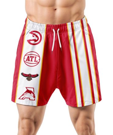 Atlanta Hawks Hawaiian Shorts Classic Color Contrast