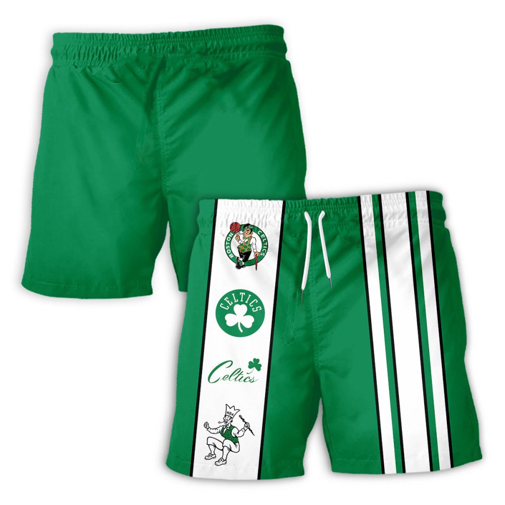 Boston Celtics Hawaiian Shorts Classic Color Contrast - Image 2