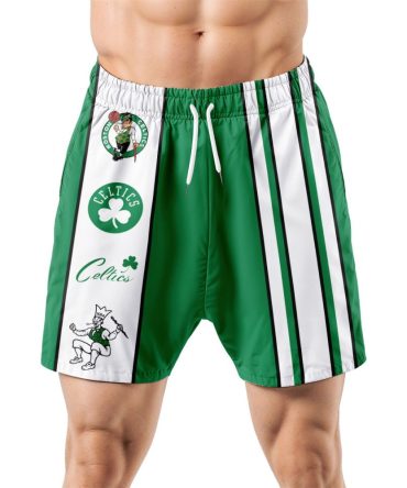 Boston Celtics Hawaiian Shorts Classic Color Contrast
