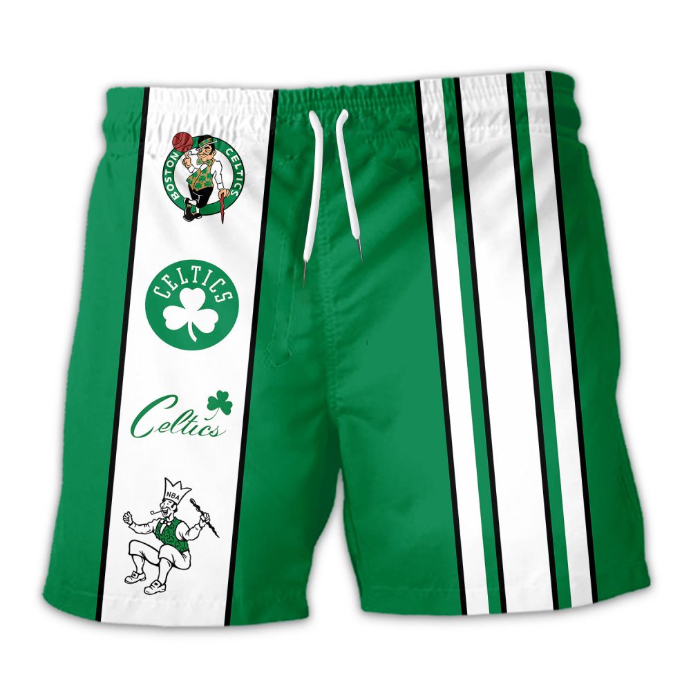 Boston Celtics Hawaiian Shorts Classic Color Contrast - Image 3