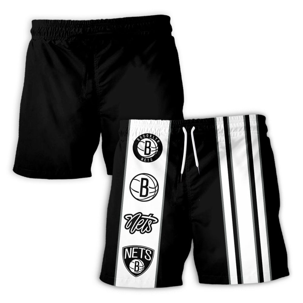 Brooklyn Nets Hawaiian Shorts Classic Color Contrast - Image 2