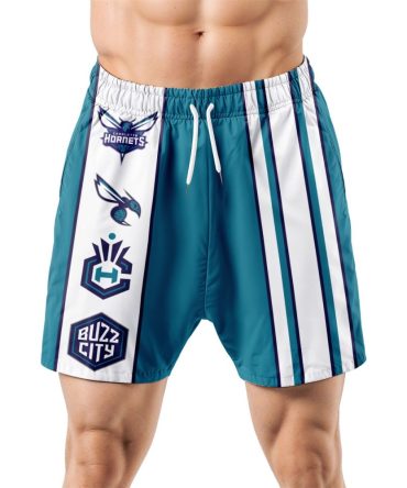 Charlotte Hornets Hawaiian Shorts Classic Color Contrast