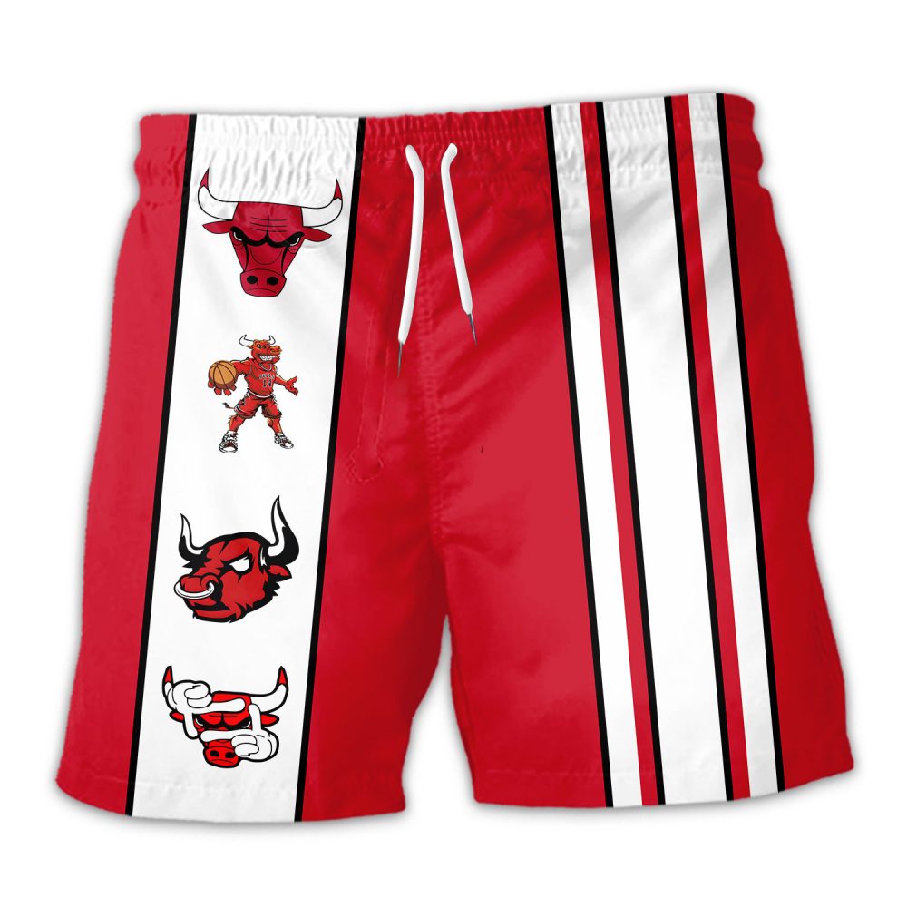 Chicago Bulls Hawaiian Shorts Classic Color Contrast - Image 3