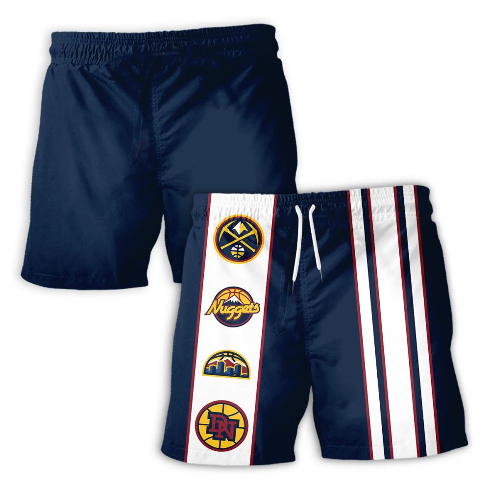 Denver Nuggets Hawaiian Shorts Classic Color Contrast - Image 2