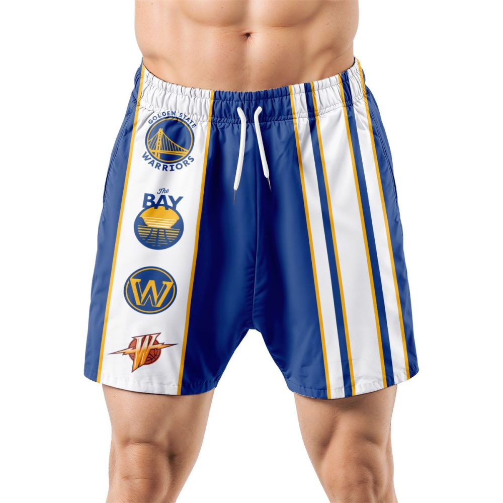 Golden State Warriors Hawaiian Shorts Classic Color Contrast