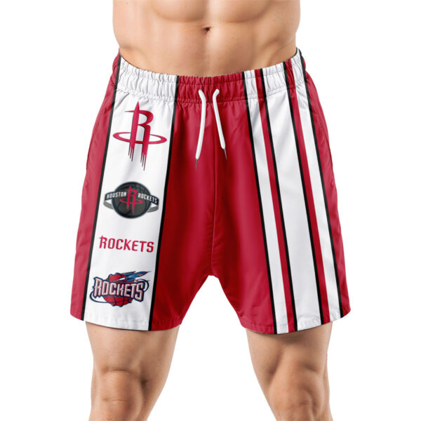 Houston Rockets Hawaiian Shorts Classic Color Contrast - Image 5