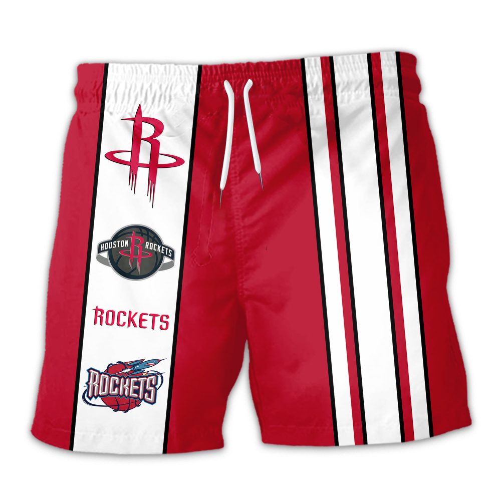 Houston Rockets Hawaiian Shorts Classic Color Contrast - Image 3
