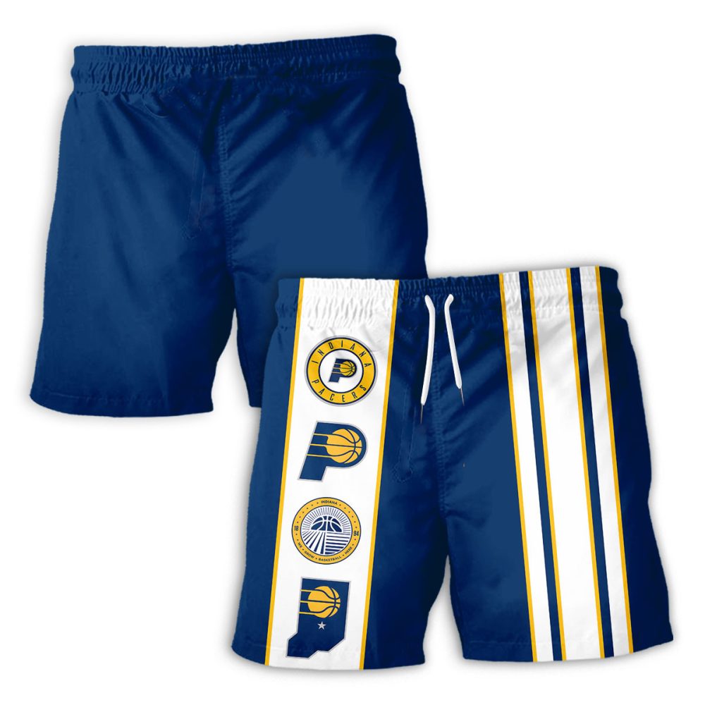 Indiana Pacers Hawaiian Shorts Classic Color Contrast - Image 2