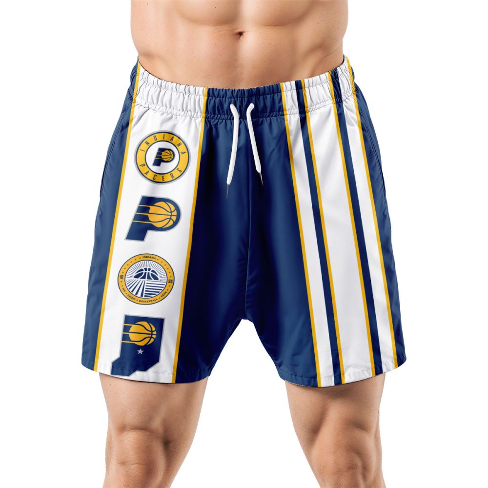 Indiana Pacers Hawaiian Shorts Classic Color Contrast