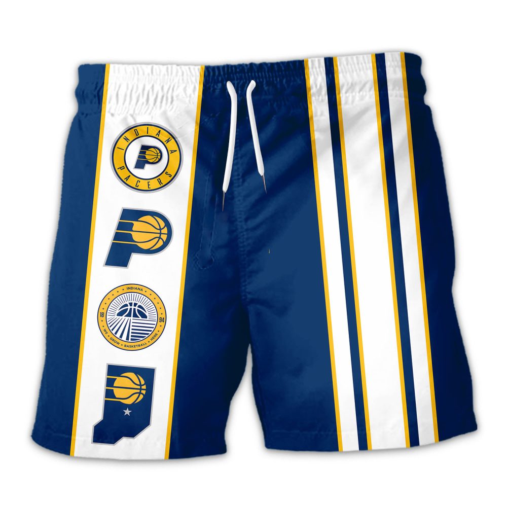Indiana Pacers Hawaiian Shorts Classic Color Contrast - Image 3