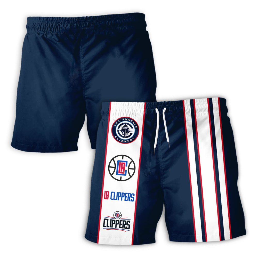 Los Angeles Clippers Hawaiian Shorts Classic Color Contrast - Image 2