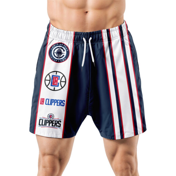 Los Angeles Clippers Hawaiian Shorts Classic Color Contrast - Image 5