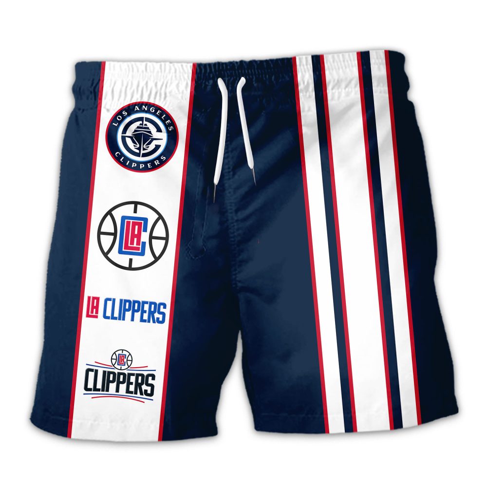 Los Angeles Clippers Hawaiian Shorts Classic Color Contrast - Image 3