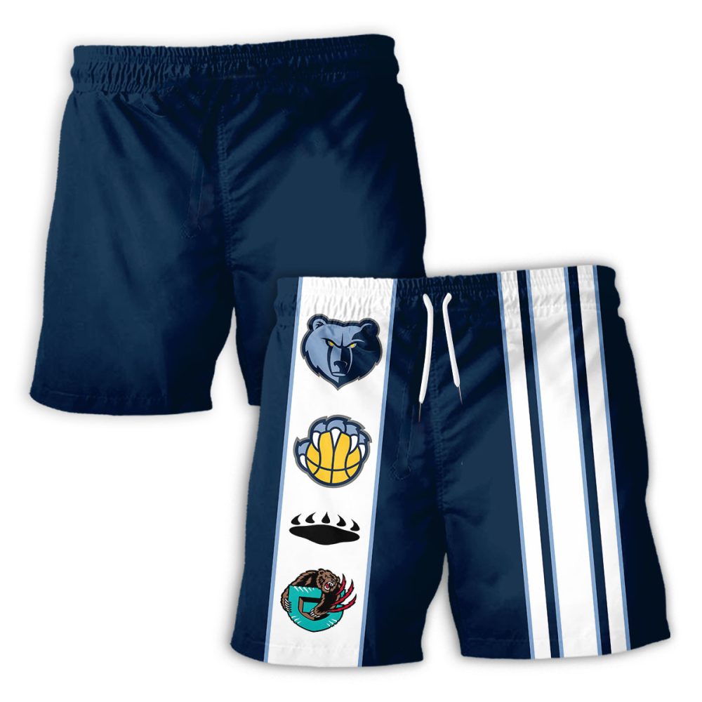 Memphis Grizzlies Hawaiian Shorts Classic Color Contrast - Image 2