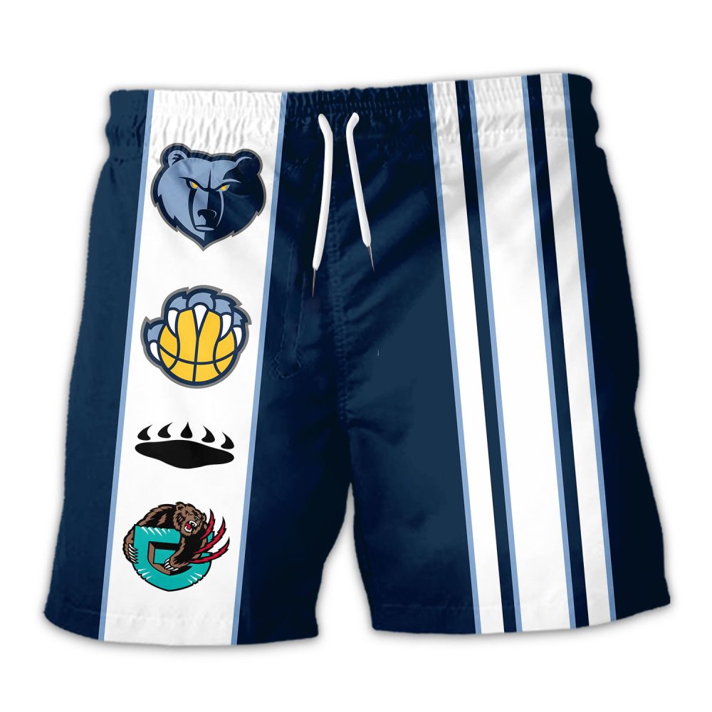 Memphis Grizzlies Hawaiian Shorts Classic Color Contrast - Image 3