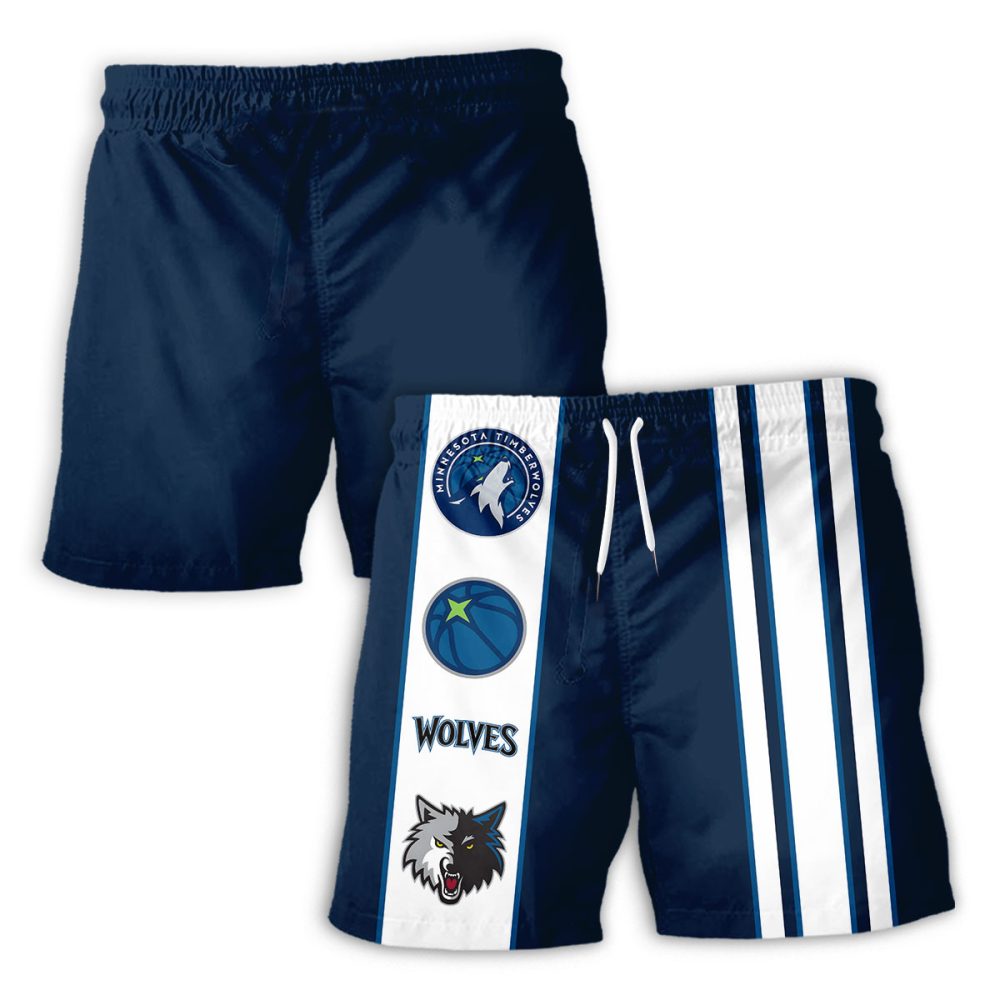 Minnesota Timberwolves Hawaiian Shorts Classic Color Contrast - Image 2