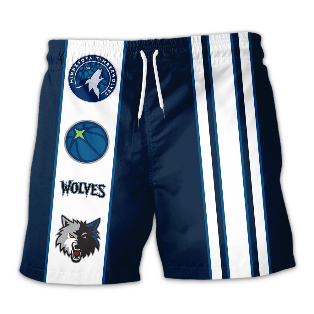 Minnesota Timberwolves Hawaiian Shorts Classic Color Contrast - Image 3