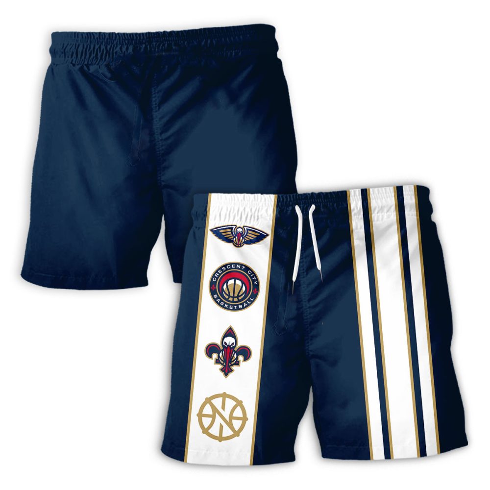 New Orleans Pelicans Hawaiian Shorts Classic Color Contrast - Image 2