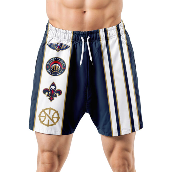 New Orleans Pelicans Hawaiian Shorts Classic Color Contrast - Image 5
